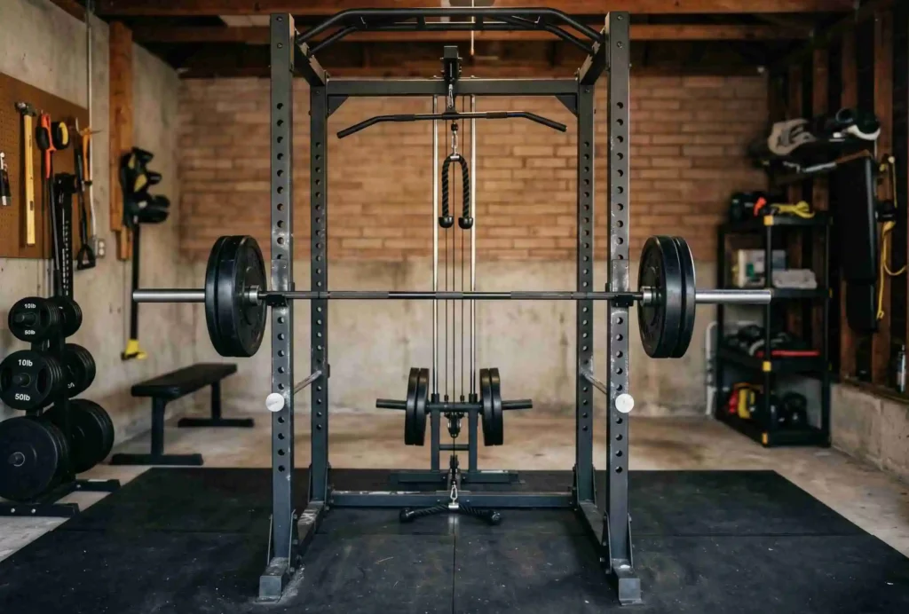 power rack with pulley system