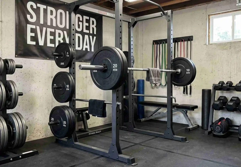 rack with weights